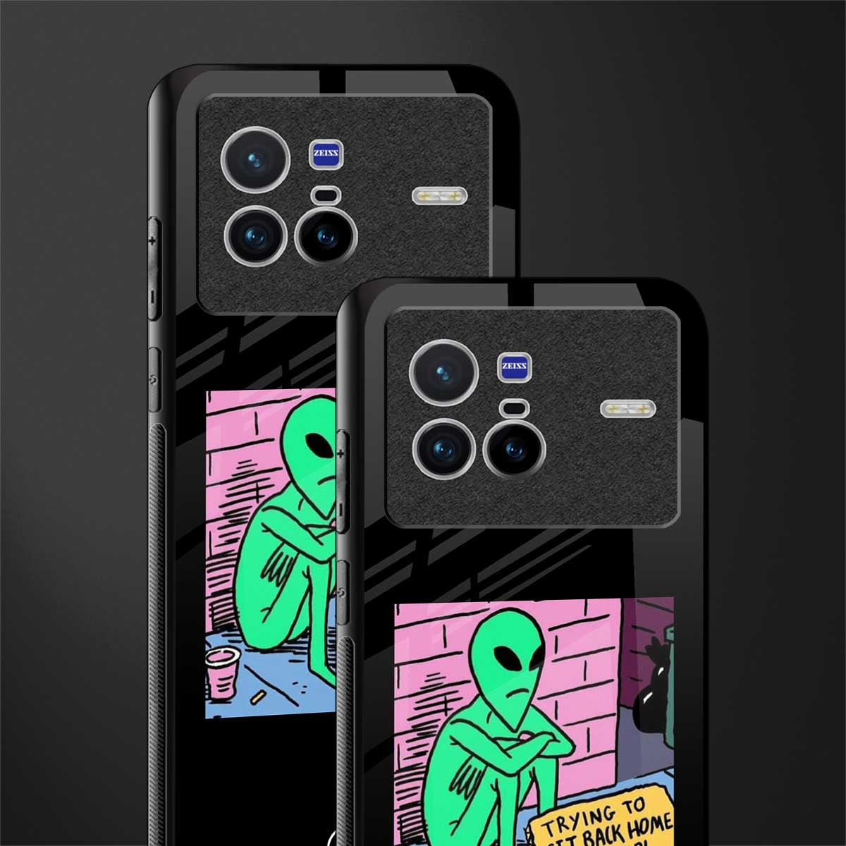 go home alien glass case for vivo x80 image-2