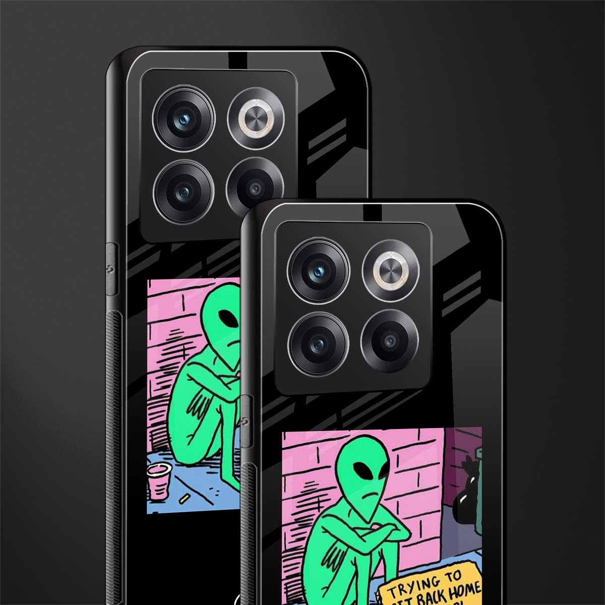 go home alien back phone cover | glass case for oneplus 10t