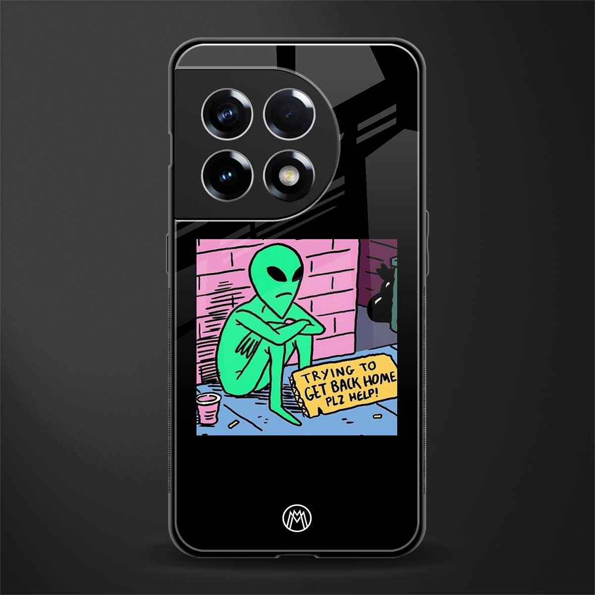 go home alien back phone cover | glass case for oneplus 11r