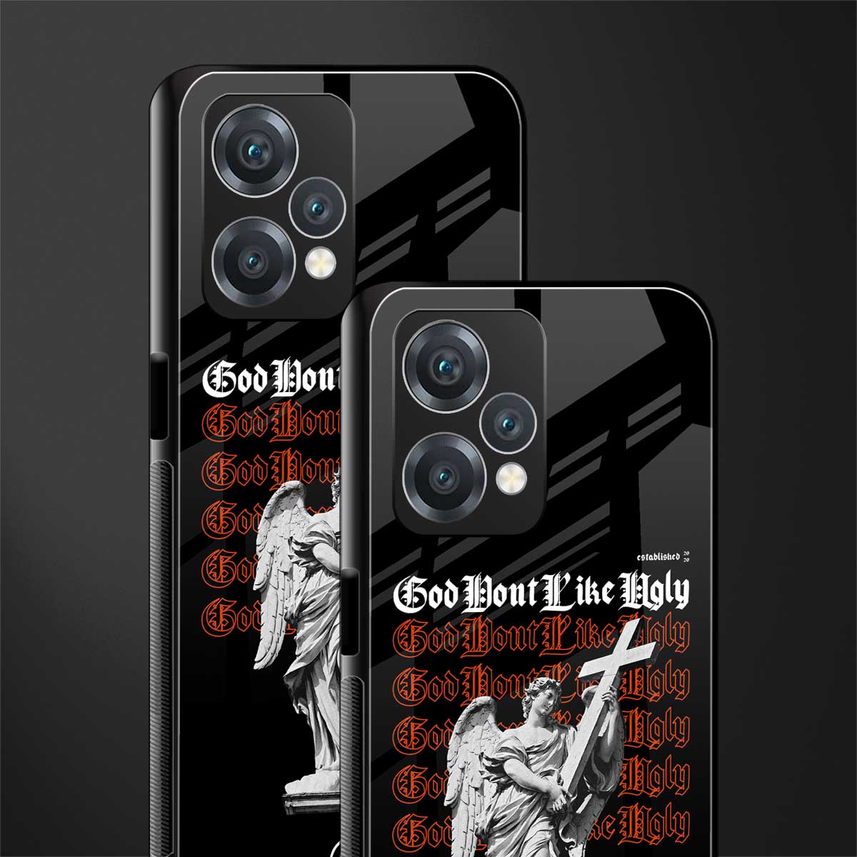 god don't like ugly back phone cover | glass case for oneplus nord ce 2 lite 5g