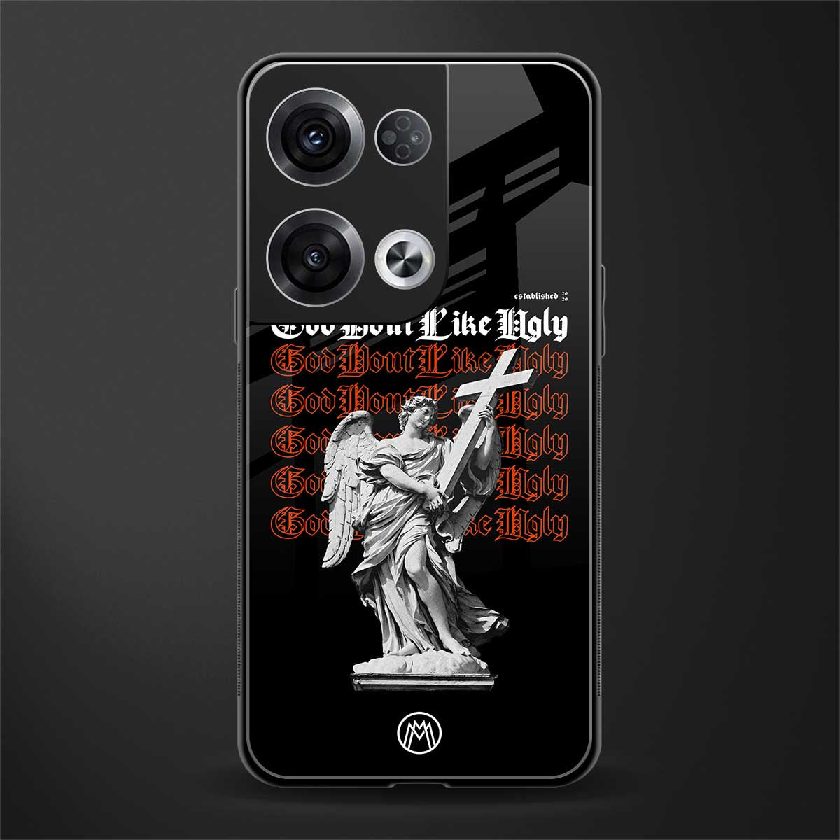 god don't like ugly back phone cover | glass case for oppo reno 8