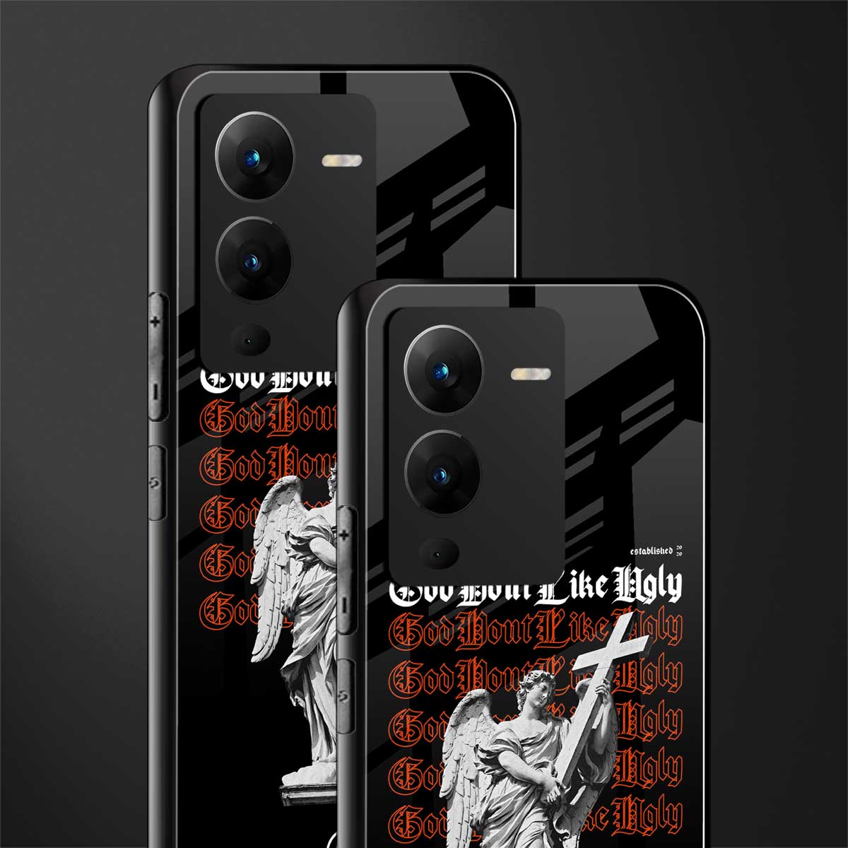 god don't like ugly back phone cover | glass case for vivo v25 pro 5g