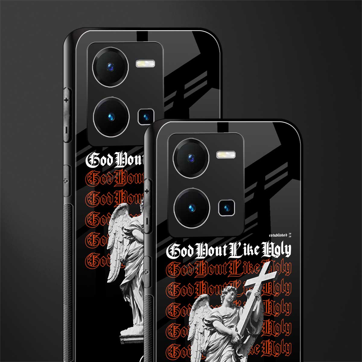god don't like ugly back phone cover | glass case for vivo y35 4g