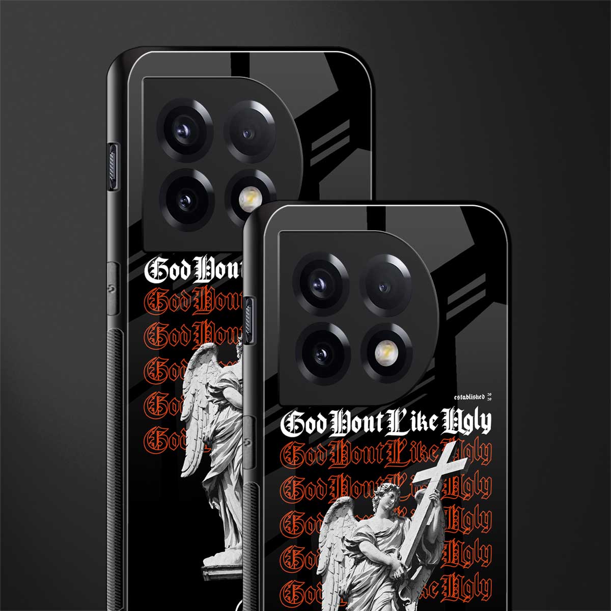 god don't like ugly back phone cover | glass case for oneplus 11