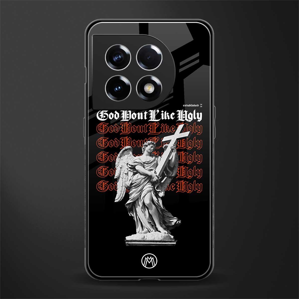 god don't like ugly back phone cover | glass case for oneplus 11