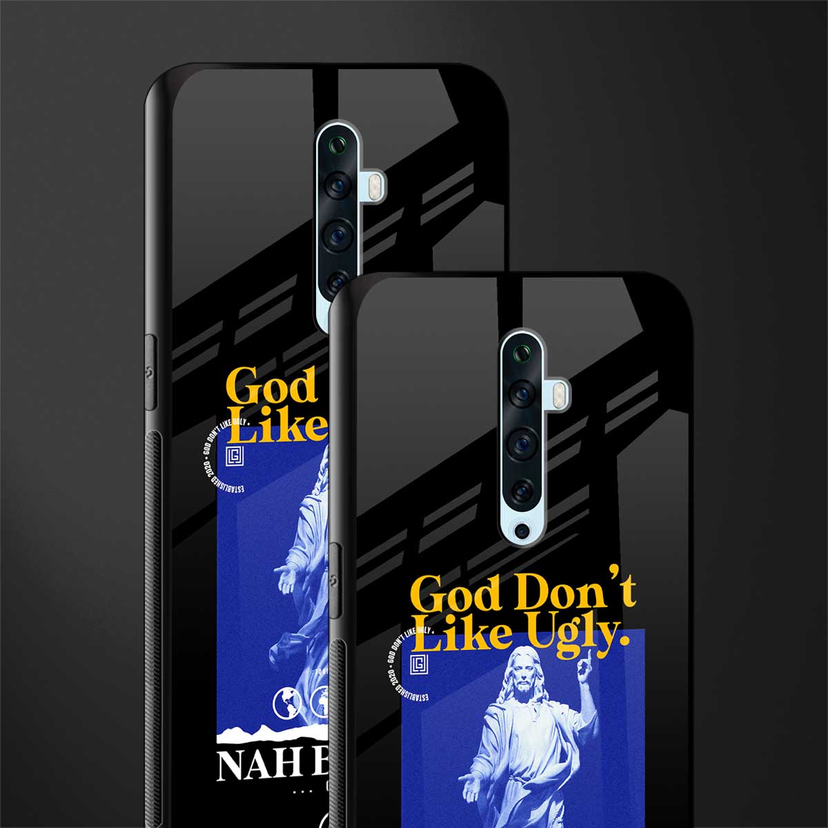 god don't like ugly exclusive glass case for oppo reno 2z image-2