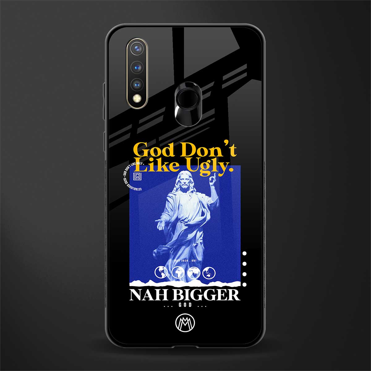 god don't like ugly exclusive glass case for vivo u20 image