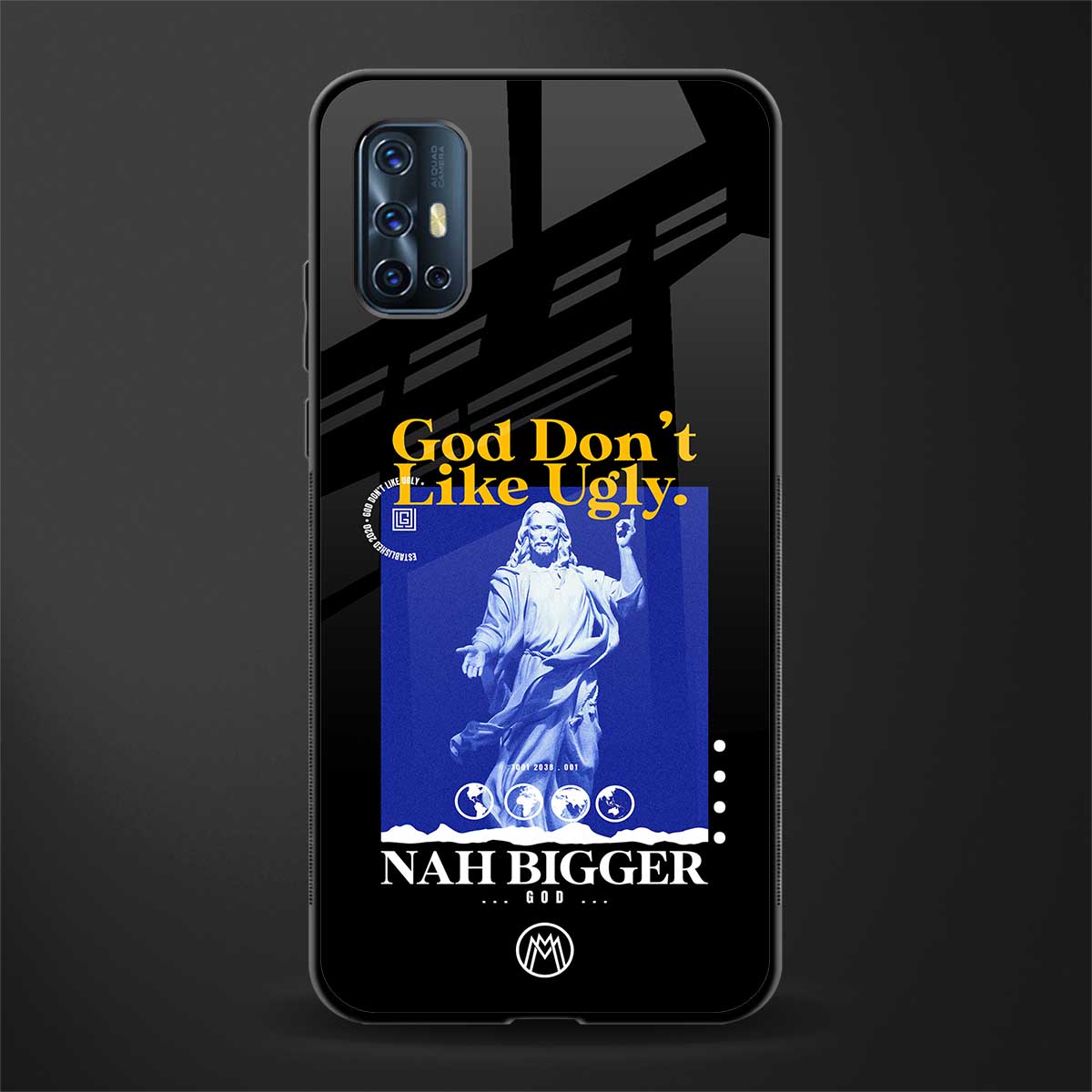 god don't like ugly exclusive glass case for vivo v17 image