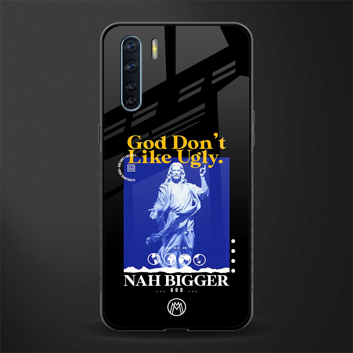 god don't like ugly exclusive glass case for oppo f15 image