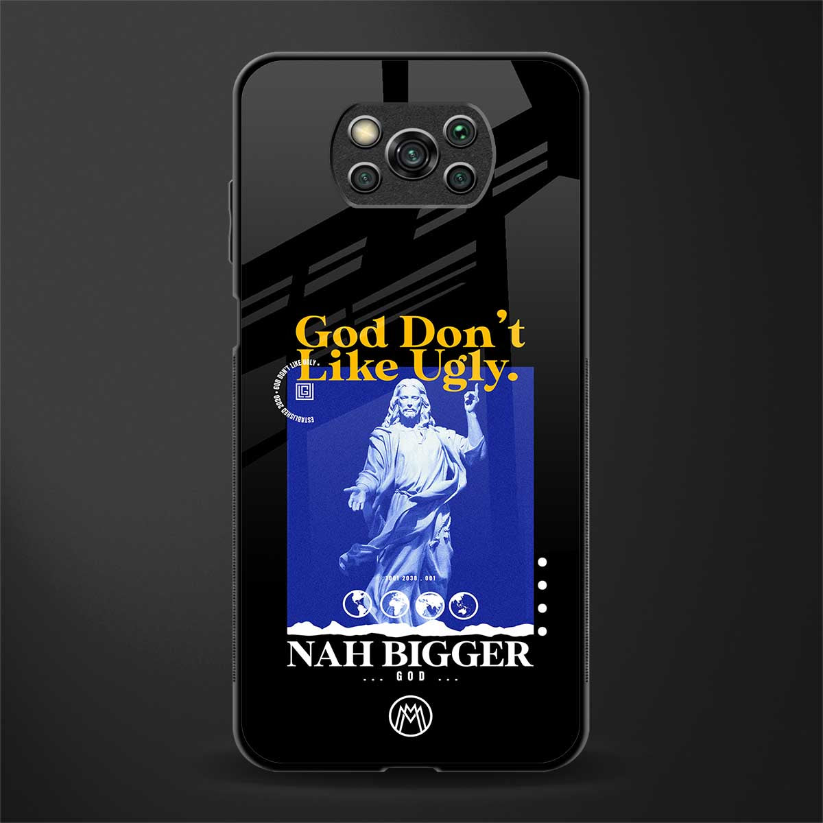 god don't like ugly exclusive glass case for poco x3 image