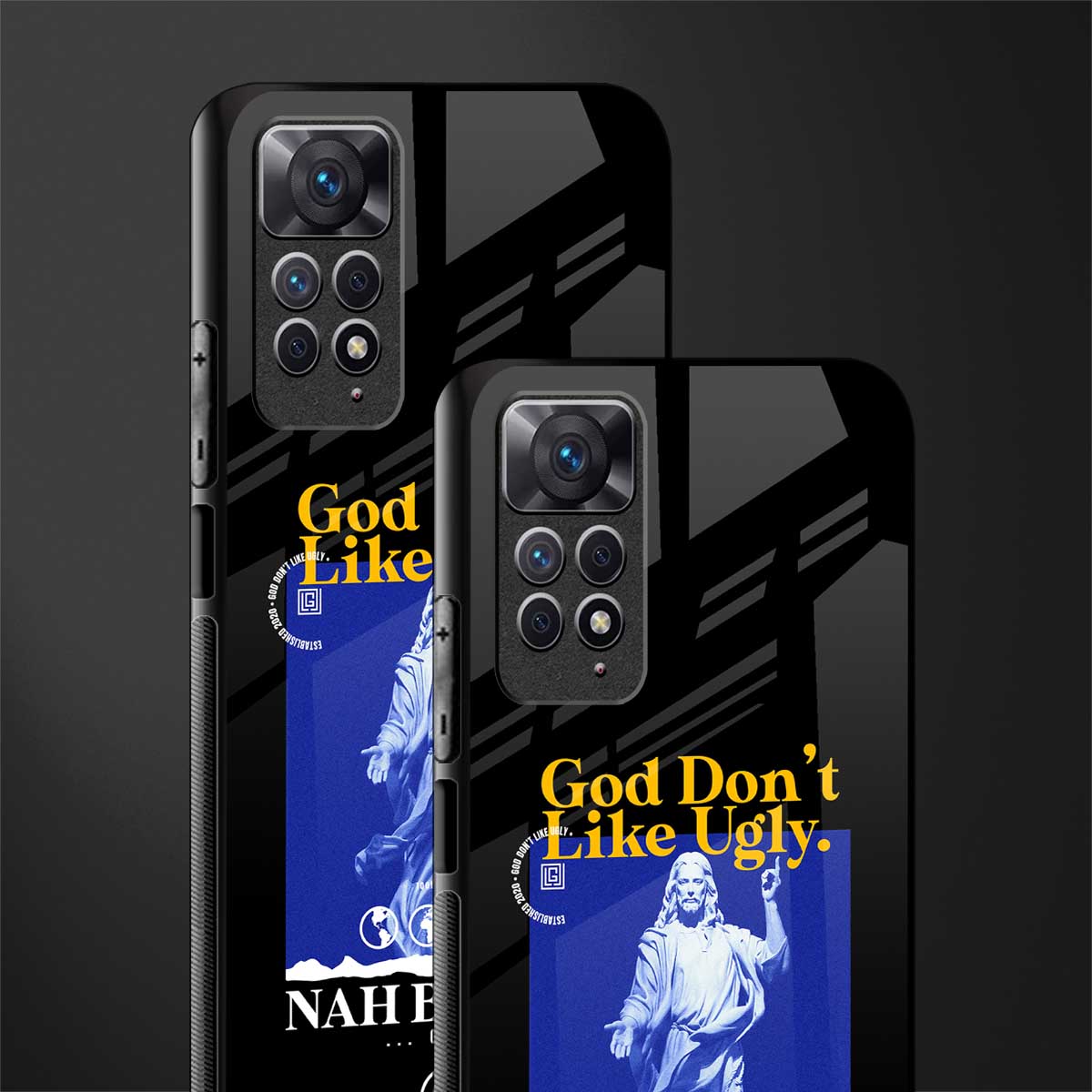god don't like ugly exclusive back phone cover | glass case for redmi note 11 pro plus 4g/5g