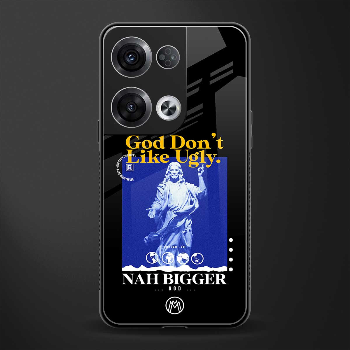 god don't like ugly exclusive back phone cover | glass case for oppo reno 8 pro