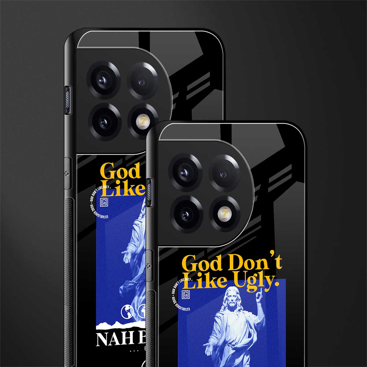 god don't like ugly exclusive back phone cover | glass case for oneplus 11r