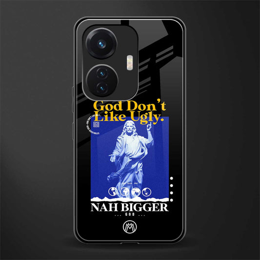 god don't like ugly exclusive back phone cover | glass case for vivo t1 44w 4g