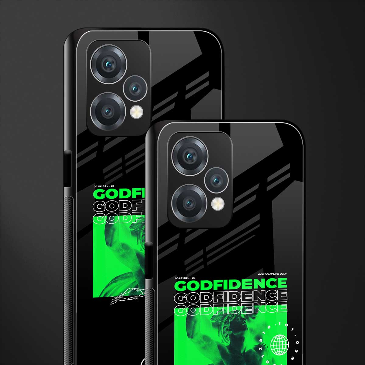 godfidence back phone cover | glass case for oneplus nord ce 2 lite 5g