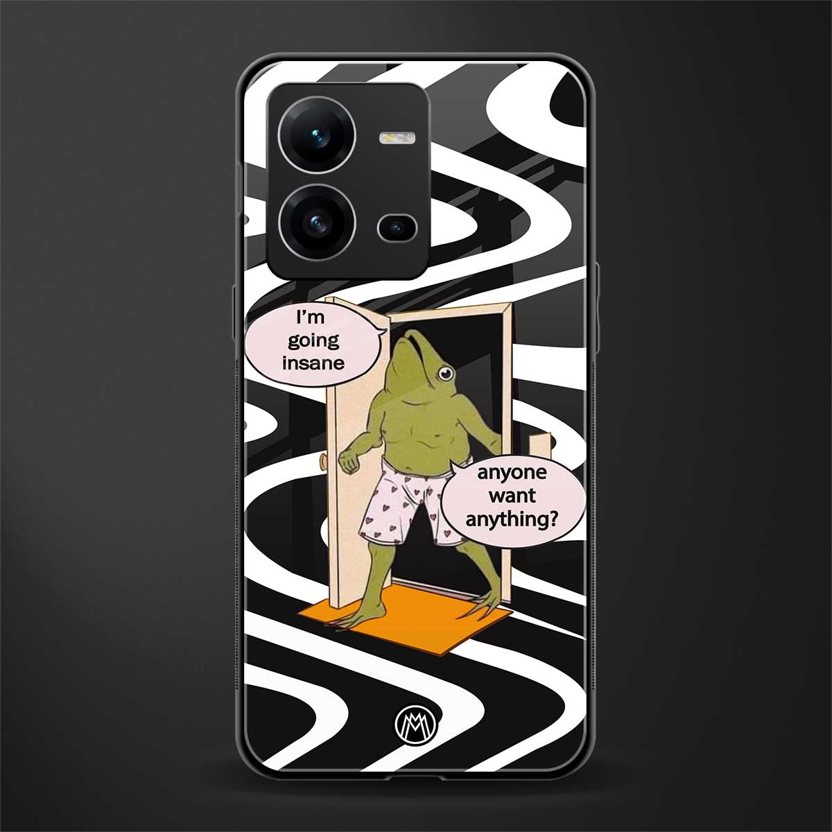 going insane back phone cover | glass case for vivo v25-5g