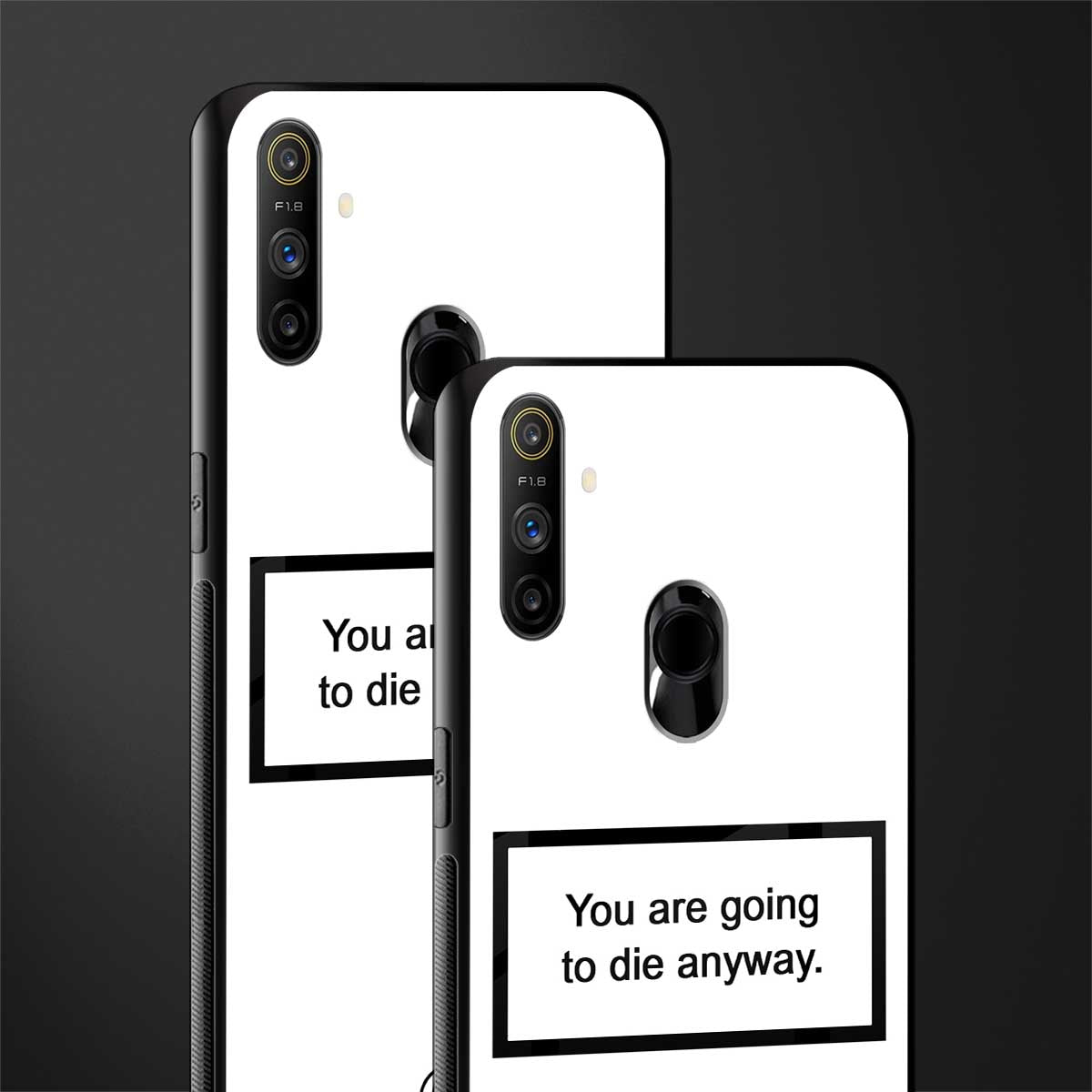 going to die white edition glass case for realme narzo 20a image-2
