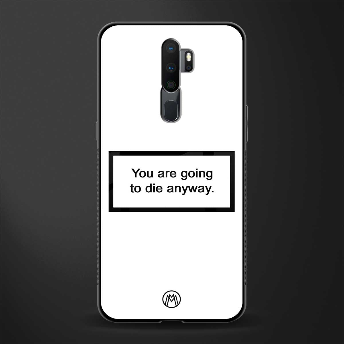going to die white edition glass case for oppo a5 2020 image