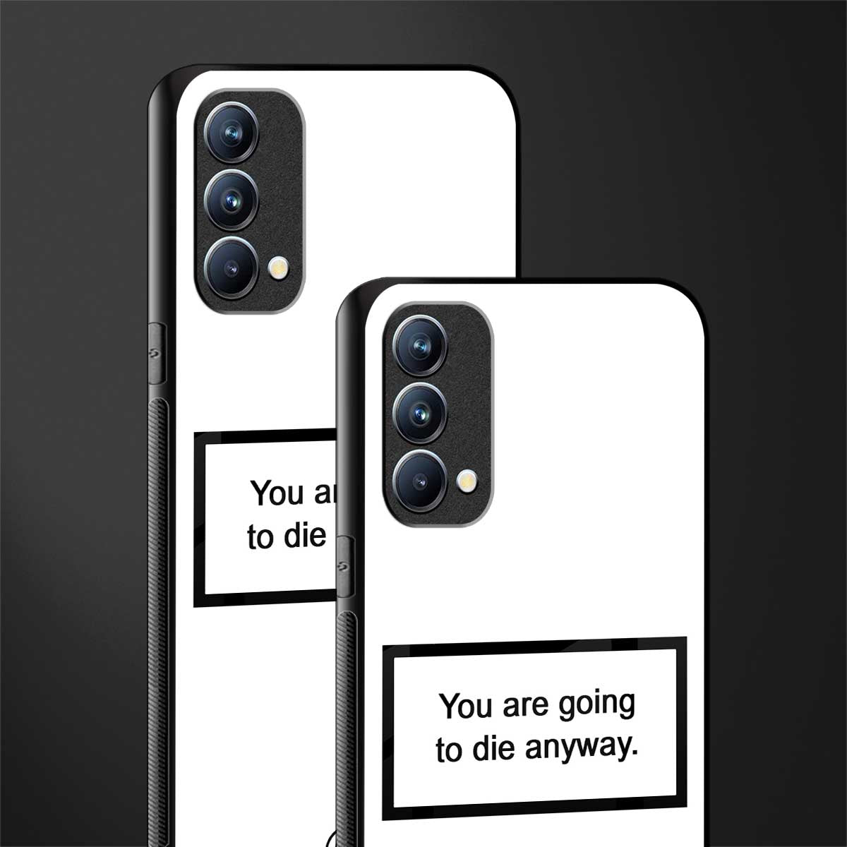 going to die white edition glass case for oppo f19 image-2