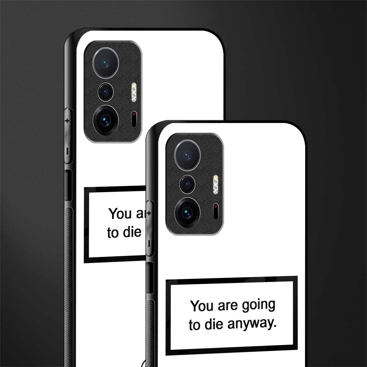 going to die white edition glass case for mi 11t pro 5g image-2