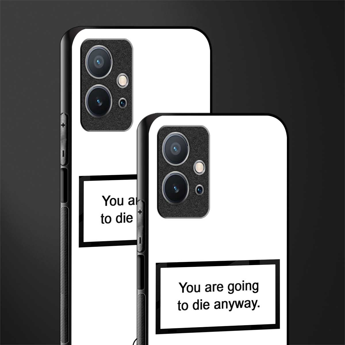 going to die white edition glass case for vivo y75 5g image-2
