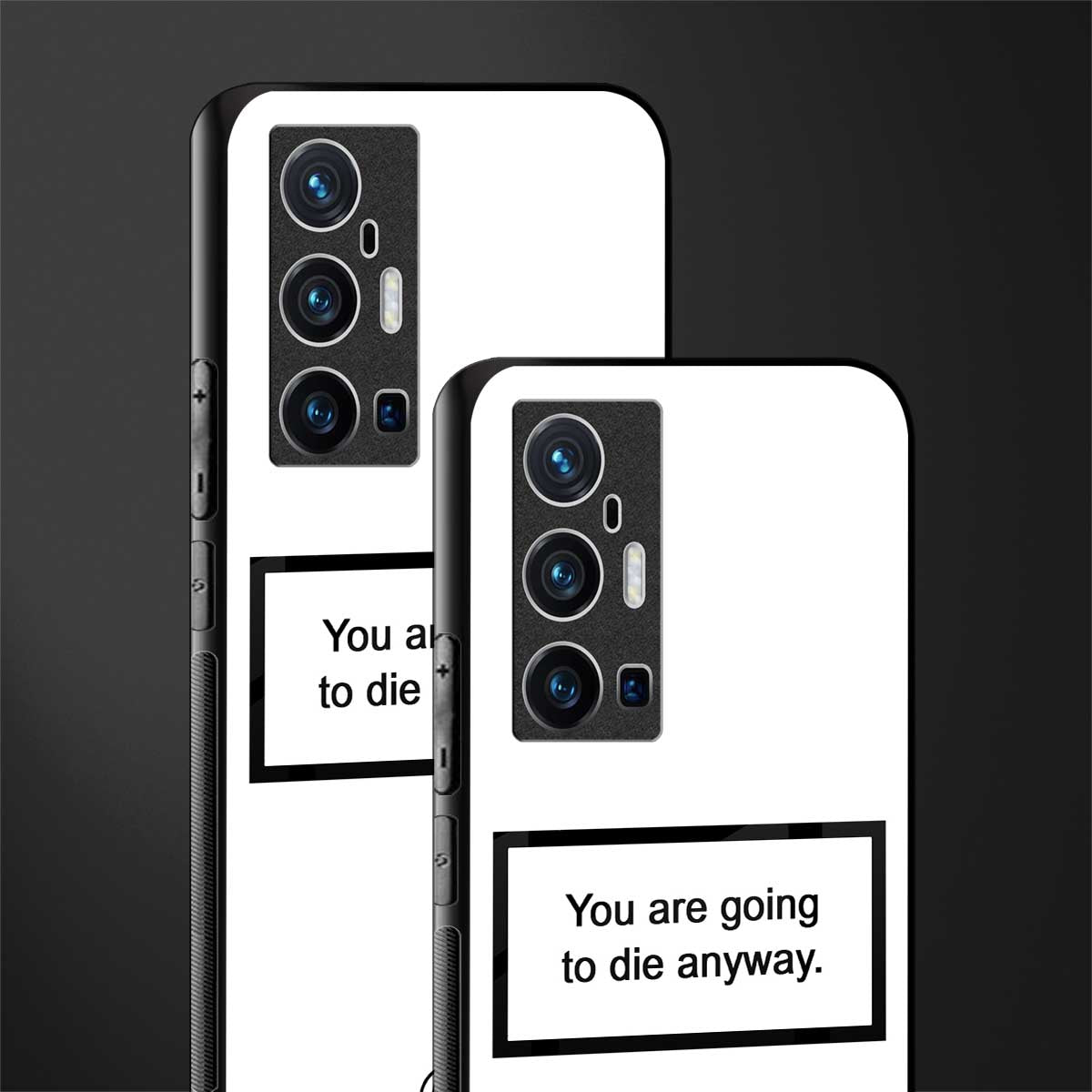 going to die white edition glass case for vivo x70 pro plus image-2