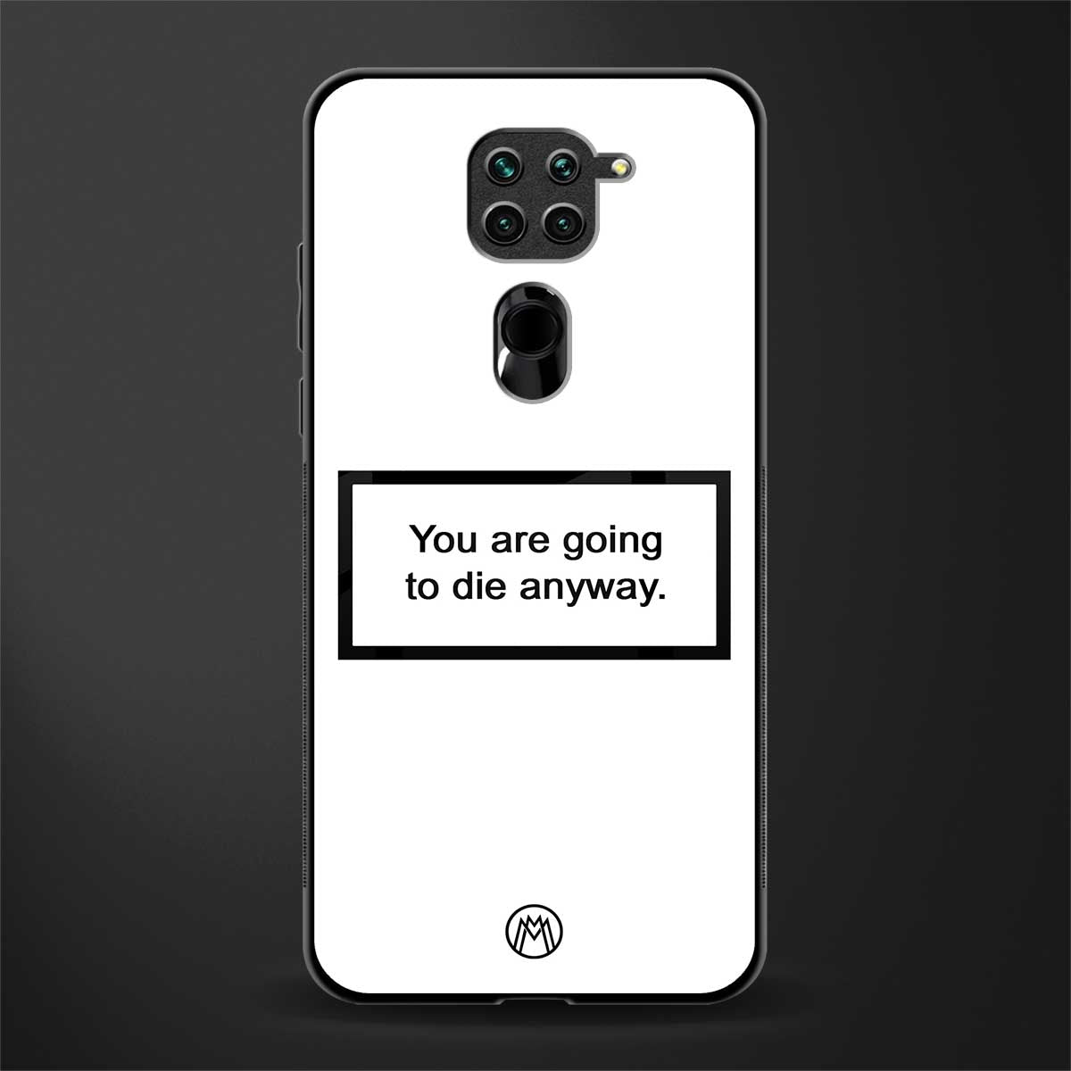 going to die white edition glass case for redmi note 9 image