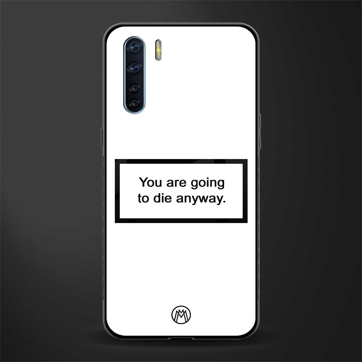 going to die white edition glass case for oppo f15 image