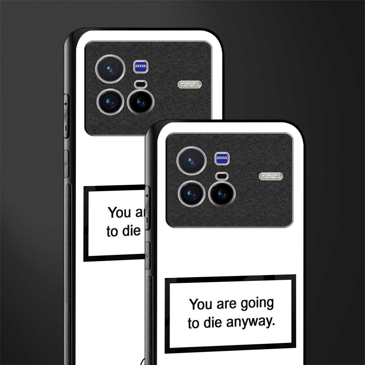 going to die white edition glass case for vivo x80 image-2