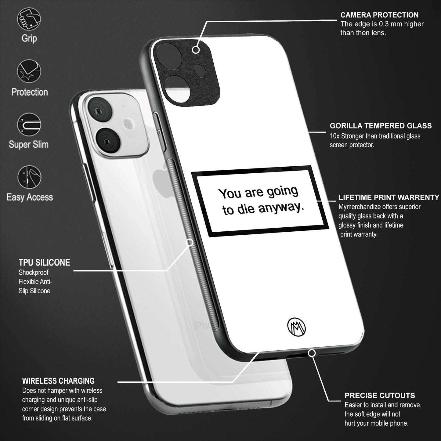 going to die white edition glass case for oppo reno 3 pro image-4