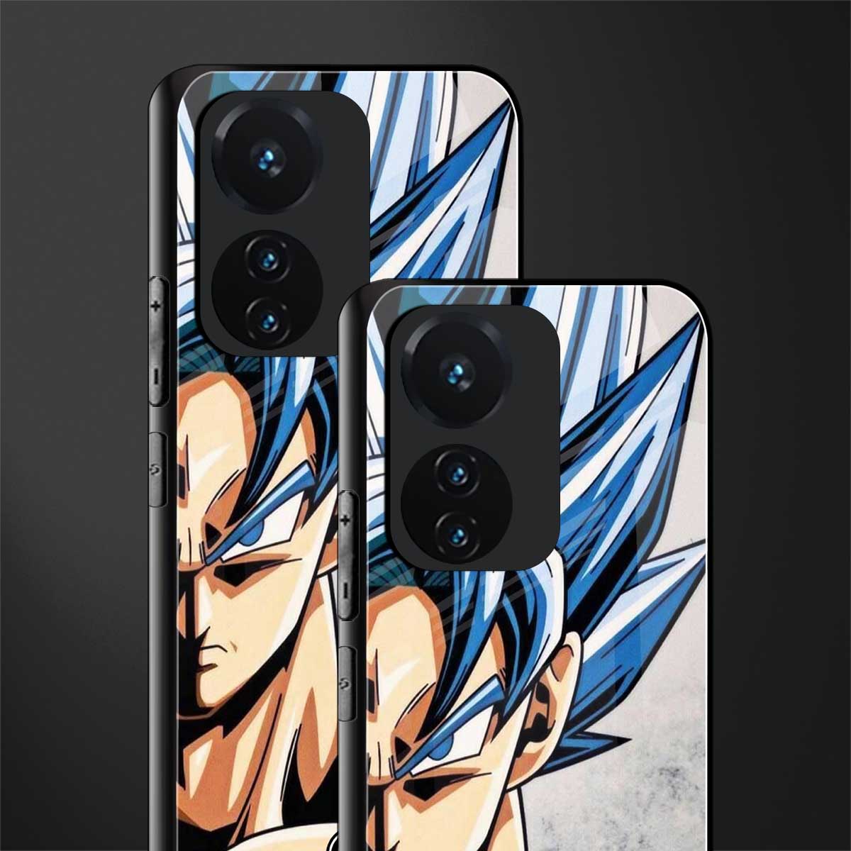 goku dragon ball z anime back phone cover | glass case for vivo t1 44w 4g