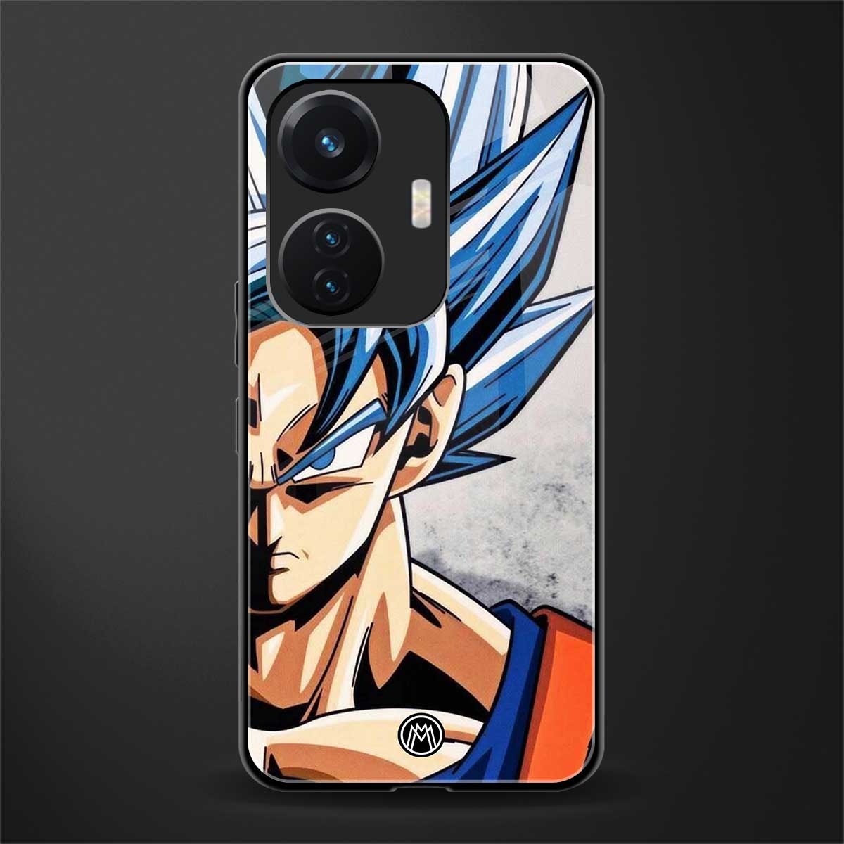 goku dragon ball z anime back phone cover | glass case for vivo t1 44w 4g