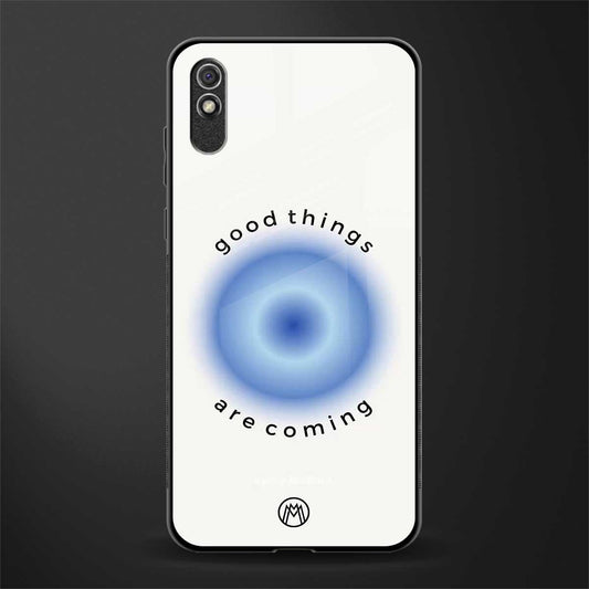good things are coming glass case for redmi 9a image