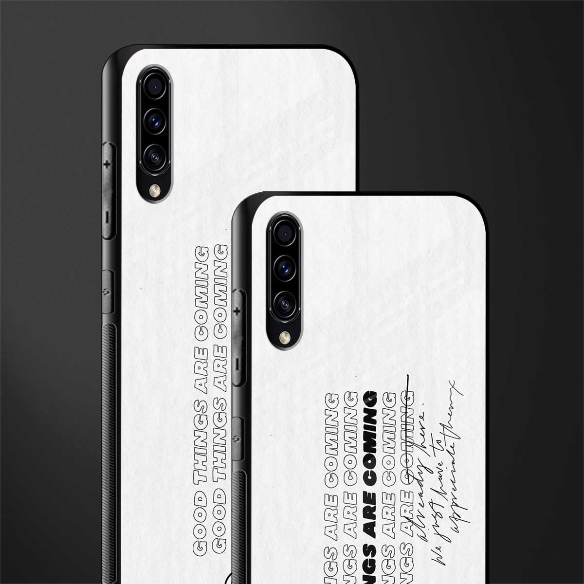 good things are here glass case for samsung galaxy a30s image-2