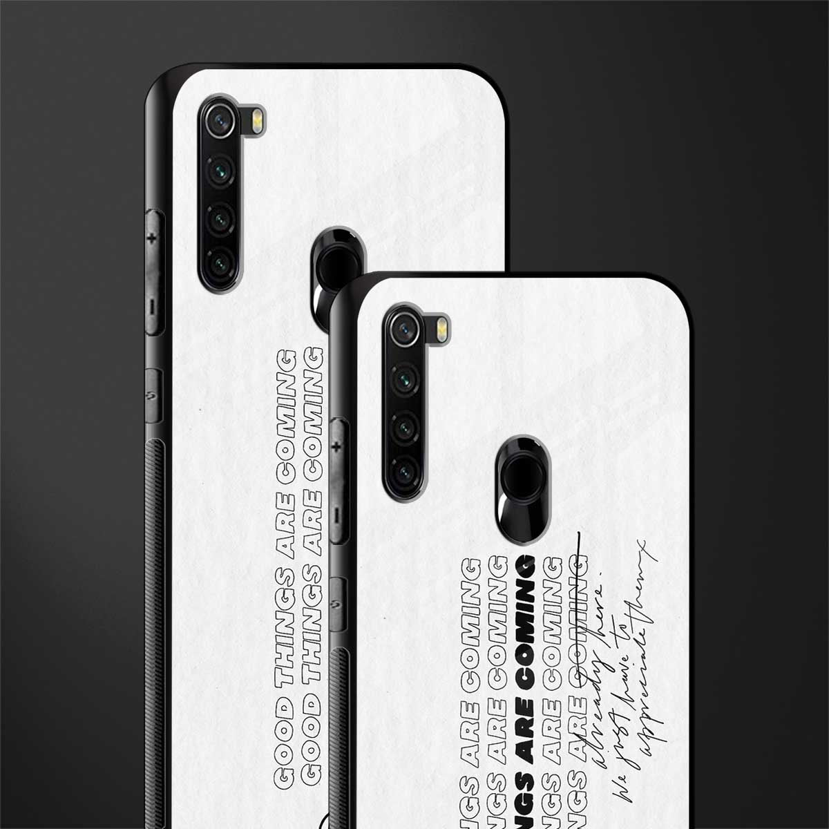 good things are here glass case for redmi note 8 image-2