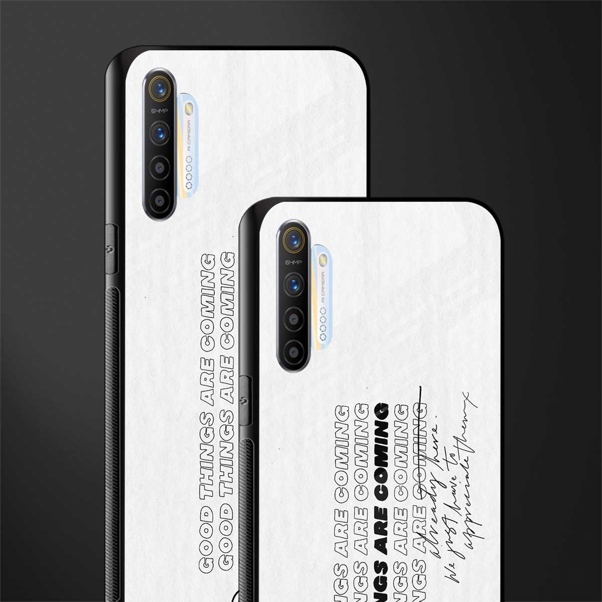 good things are here glass case for realme x2 image-2