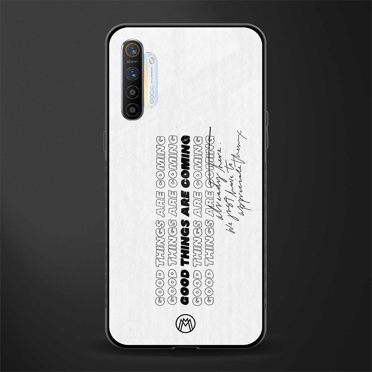 good things are here glass case for realme x2 image