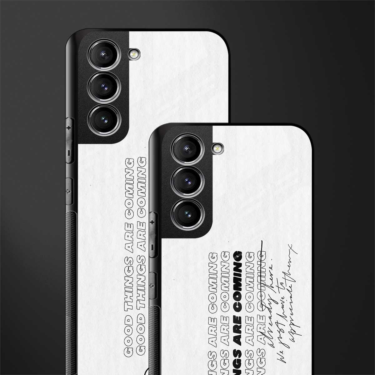 good things are here glass case for samsung galaxy s21 image-2