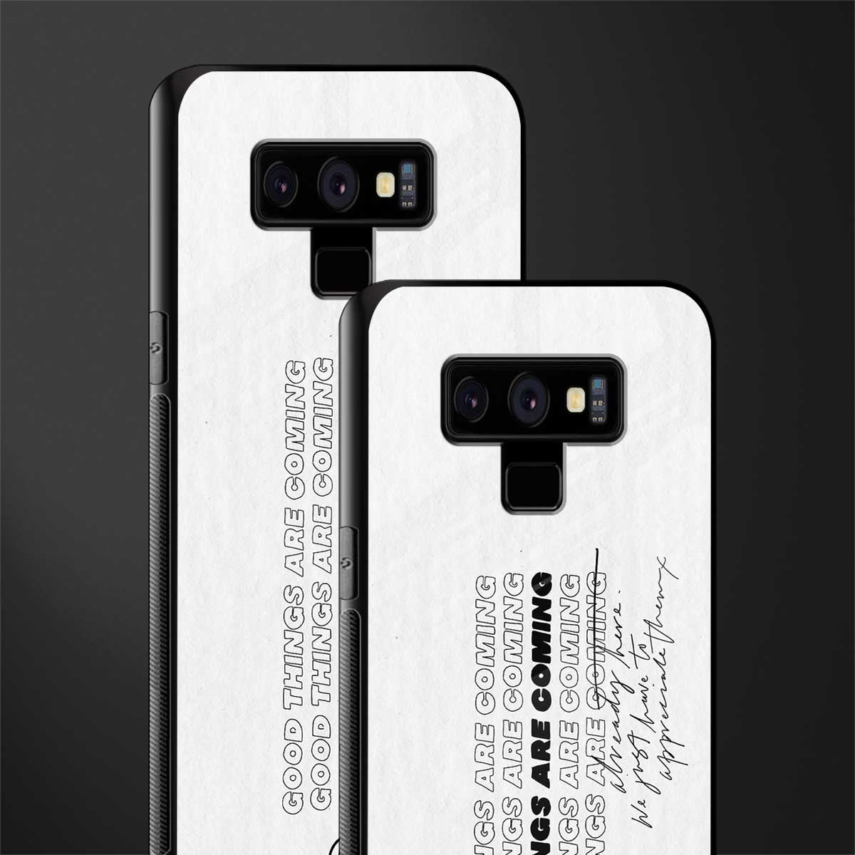 good things are here glass case for samsung galaxy note 9 image-2