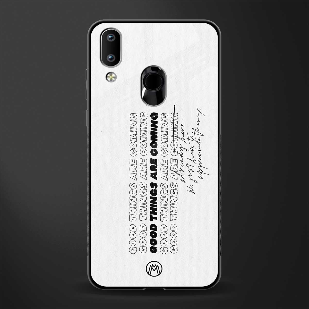 good things are here glass case for vivo y91 image