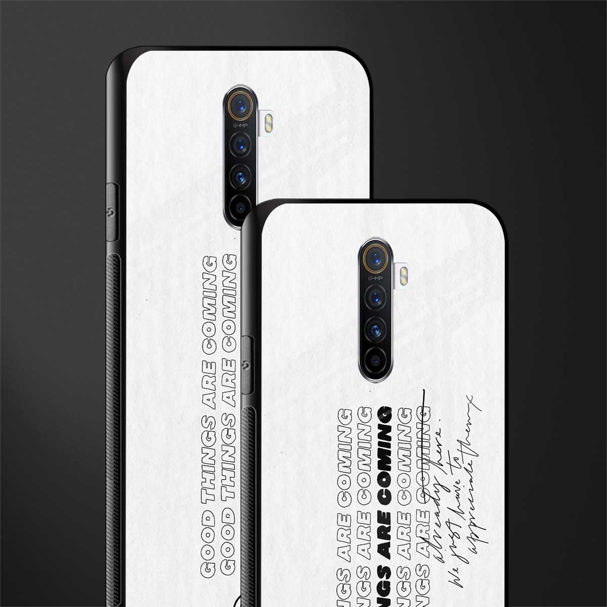 good things are here glass case for realme x2 pro image-2