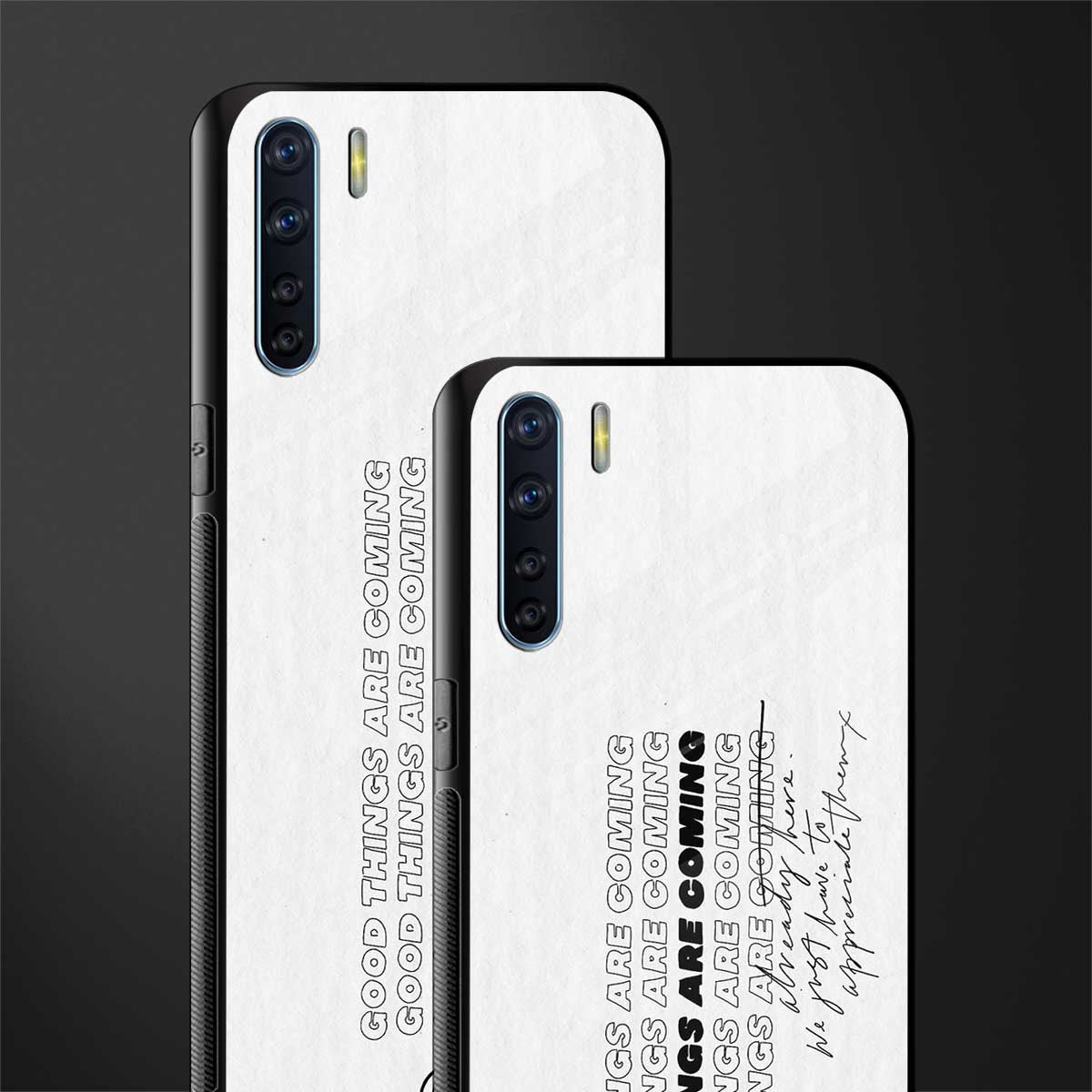 good things are here glass case for oppo f15 image-2