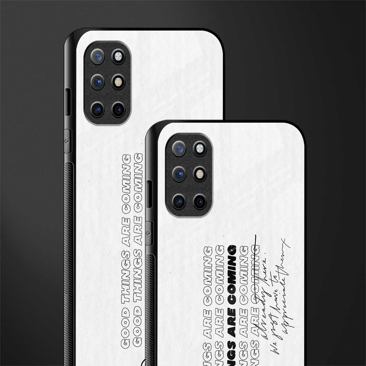 good things are here glass case for oneplus 8t image-2