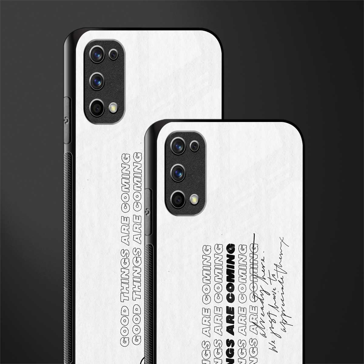 good things are here glass case for realme 7 pro image-2