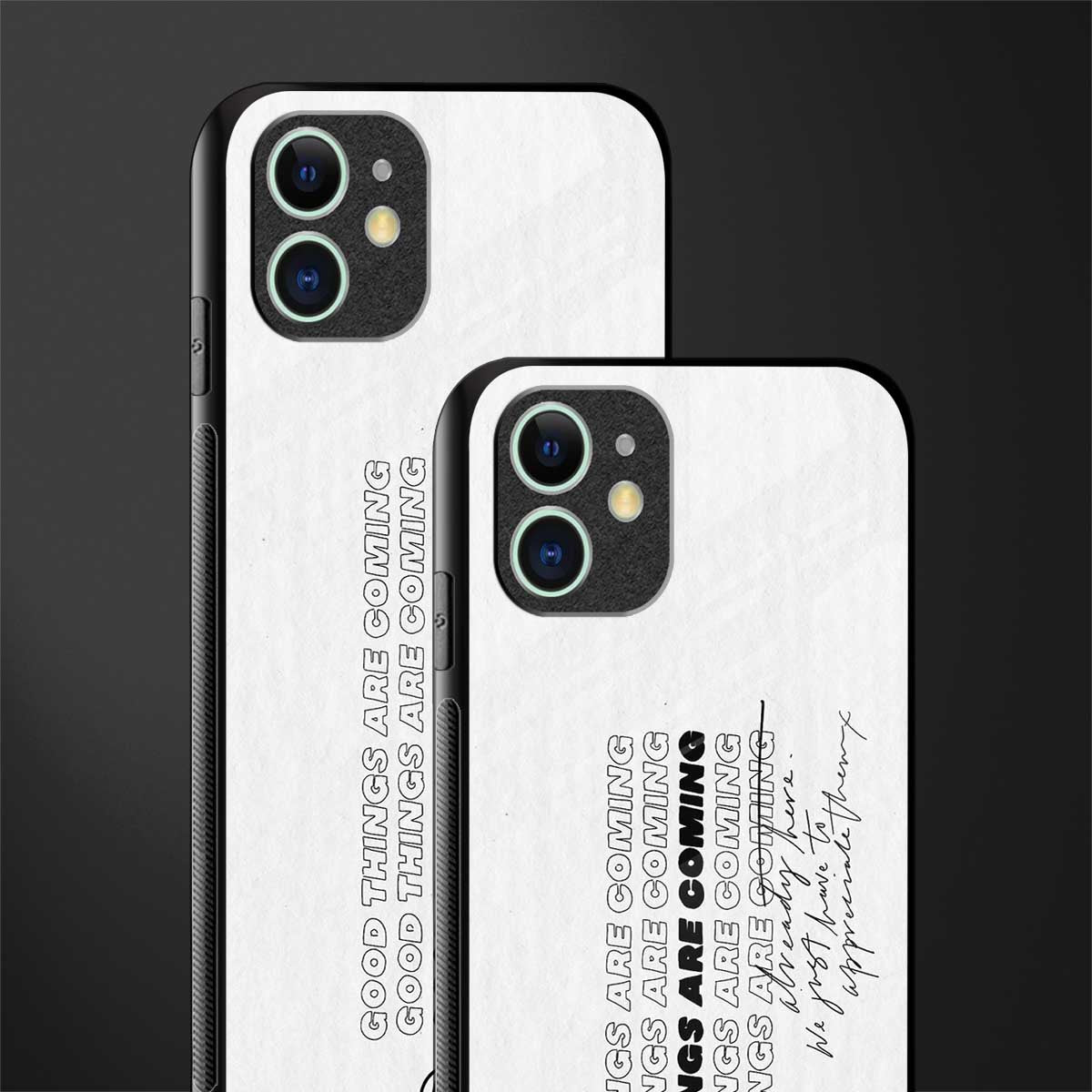 good things are here glass case for iphone 12 image-2