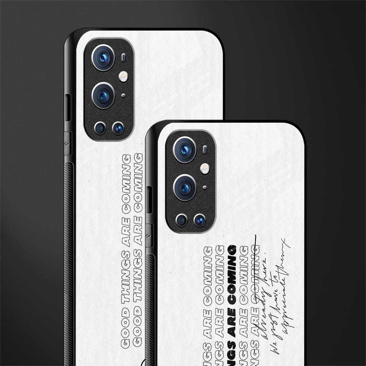 good things are here glass case for oneplus 9 pro image-2