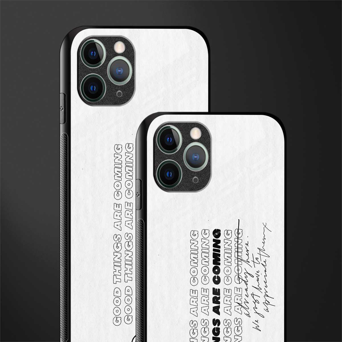 good things are here glass case for iphone 11 pro max image-2