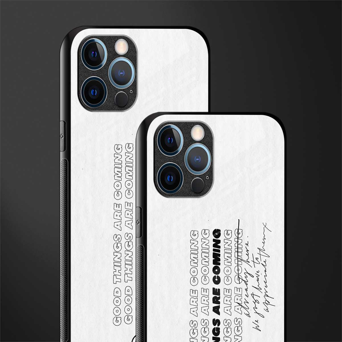 good things are here glass case for iphone 12 pro max image-2