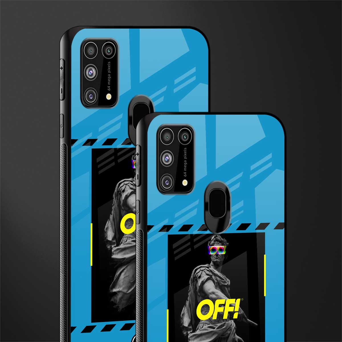 groovy caesar glass case for samsung galaxy m31 prime edition image-2