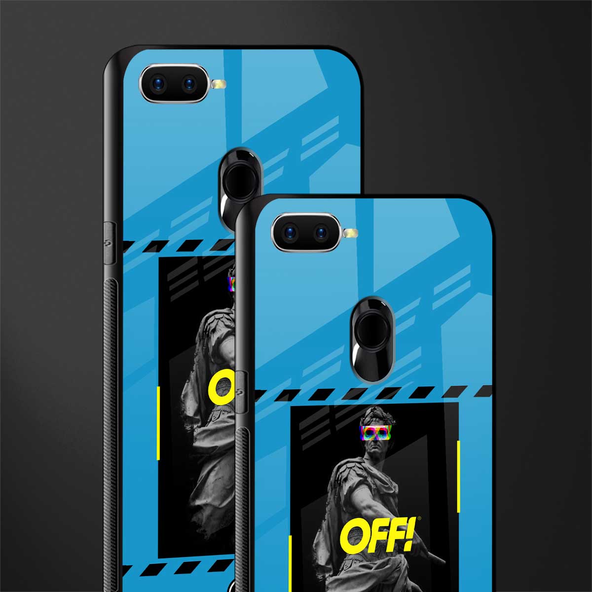 groovy caesar glass case for oppo a12 image-2